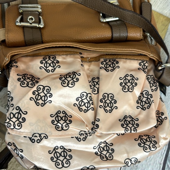 Jessica Simpson brown/tan PVC crossbody bag - Picture 12 of 13